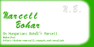 marcell bohar business card